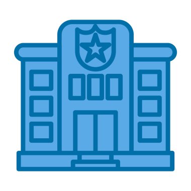 Polis karakolu web simgesi, vektör illüstrasyonu 