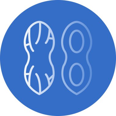 Yer fıstığı web simgesi, vektör illüstrasyonu