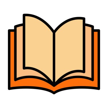 kitap simgesi, vektör illüstrasyonu basit tasarım