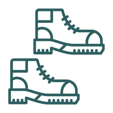 yürüyüş botları simgesi, vektör illüstrasyon tasarımı