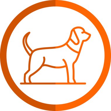 köpek simgesi, vektör illüstrasyonu basit tasarım