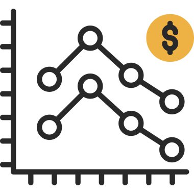 İş ve finans grafiklerinin vektör illüstrasyonu 