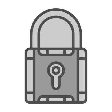 Düz simge, vektör resimlemesini kilitle  