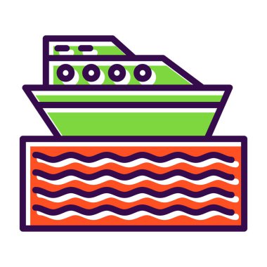 tekne web simgesi basit illüstrasyon