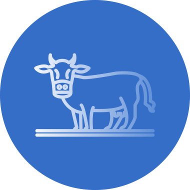 Bir ineğin vektör simgesi 