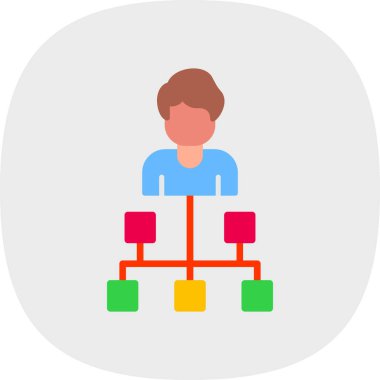 Yönetimin düz simgesinin vektör illüstrasyonu 