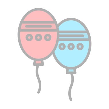 Balon simgesinin vektör illüstrasyonu 