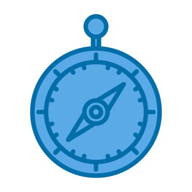 pusula düz simgesi, vektör illüstrasyon tasarımı