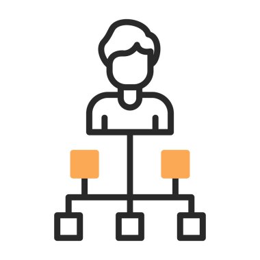 Yönetimin düz simgesinin vektör illüstrasyonu 