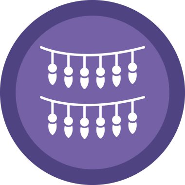 karnaval çelenkleri simgesi, vektör illüstrasyonu 