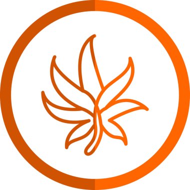 esrar yaprağı simgesi, vektör illüstrasyonu