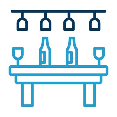 şarap cam ikonu vektör illüstrasyonu