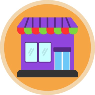 Market simgesinin vektör illüstrasyonu