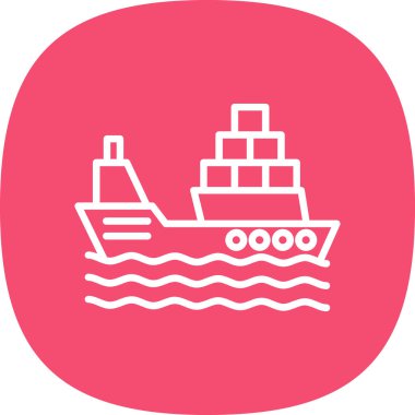 Gemi simgesi vektör illüstrasyonu 