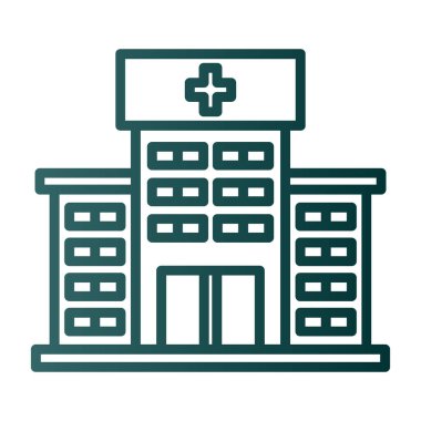 Hastane web simgesi basit illüstrasyon 