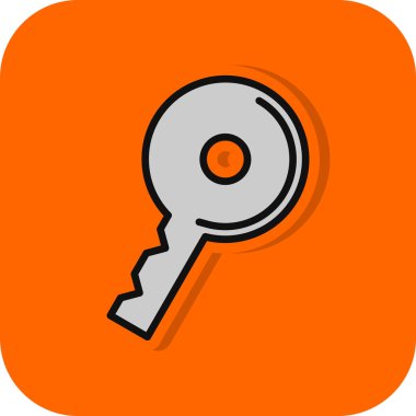 anahtar simgesi, vektör illüstrasyonu basit tasarım