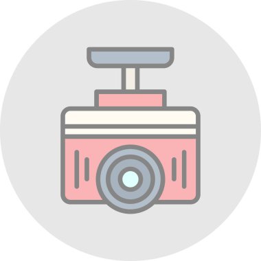 Kamera. Web simgesi basit illüstrasyon