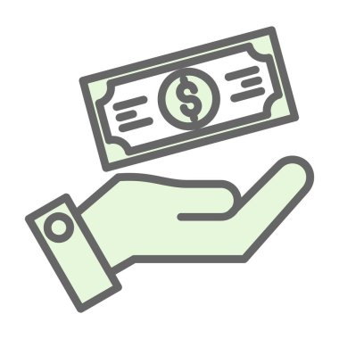 Ödeme web simgesi, vektör illüstrasyonu