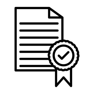 Bir belgenin vektör illüstrasyonu