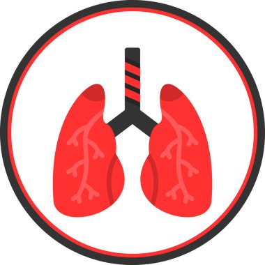 akciğerler web simgesi basit illüstrasyon 