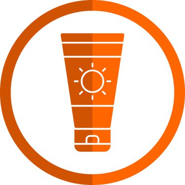 Güneş kremi simge vektör çizim