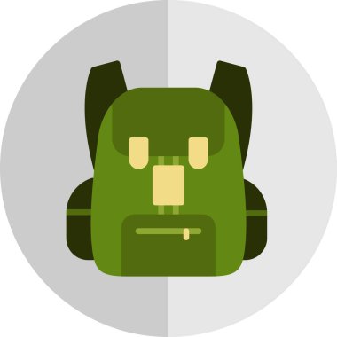 sırt çantası simgesi, grafik tasarımı, vektör illüstrasyonu 