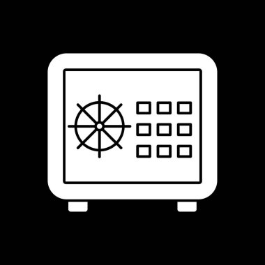 Güvenli vektör simgesi düz simgesi 