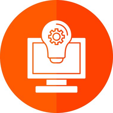 Bir bilgisayar simgesinin vektör illüstrasyonu