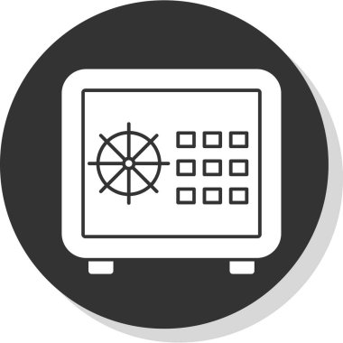 Güvenli vektör simgesi düz simgesi 