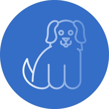 köpek simgesi, vektör illüstrasyonu basit tasarım