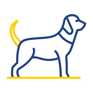 köpek simgesi, vektör illüstrasyonu basit tasarım