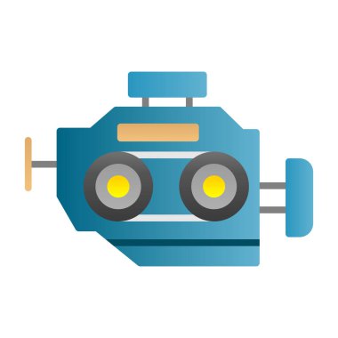 motor simgesi, vektör illüstrasyonu basit tasarım