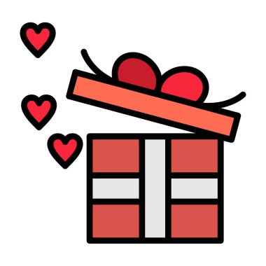 hediye kutusu vektör simgesi 