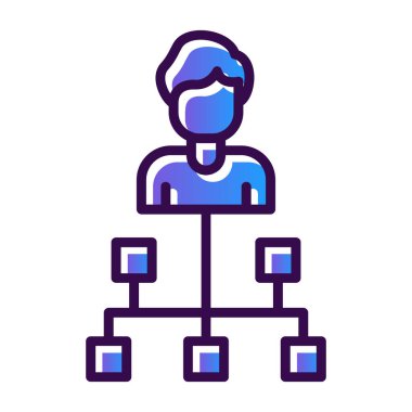 Yönetimin düz simgesinin vektör illüstrasyonu 