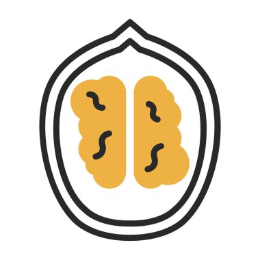 Ceviz. Web simgesi basit illüstrasyon