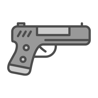 düz silah vektör düz renk simgesi