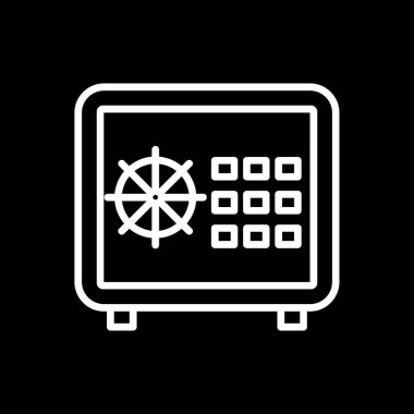 Güvenli vektör simgesi düz simgesi 