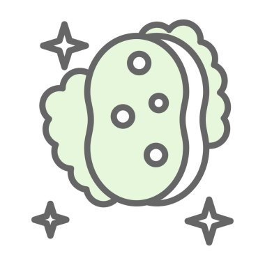 Sünger simgesinin vektör illüstrasyonu 