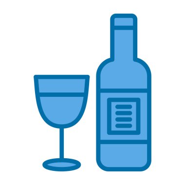 Bardak ve cam ikonu iç. çizgi renk tasarımı. vektör illüstrasyonu.