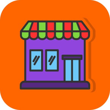 Market simgesinin vektör illüstrasyonu