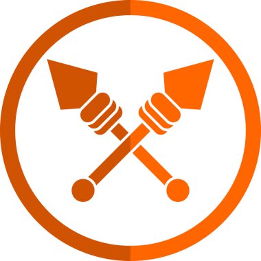 Mızrak logo vektör illüstrasyonu