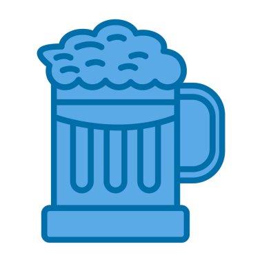 Bira kupa simgesinde düz stil 