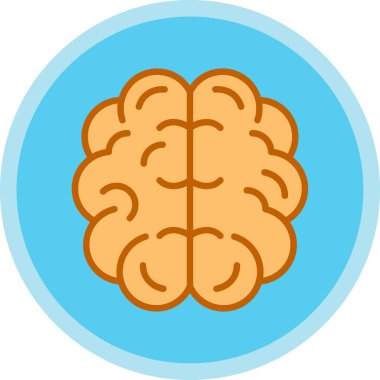 Beyin simgesi, vektör illüstrasyonu 