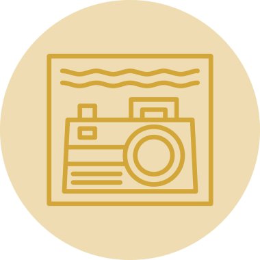 Su altı kamerası. Web simgesi basit illüstrasyon