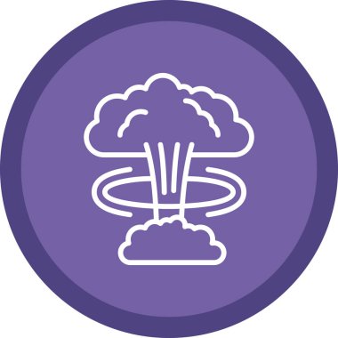 Bir nükleer güç simgesinin vektör çizimi