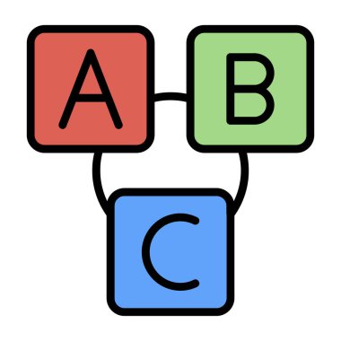 b b simgesinin vektör illüstrasyonu