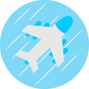 uçak ikonu vektör illüstrasyonu