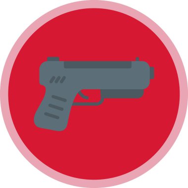 silah simgesi, vektör illüstrasyonu basit tasarım