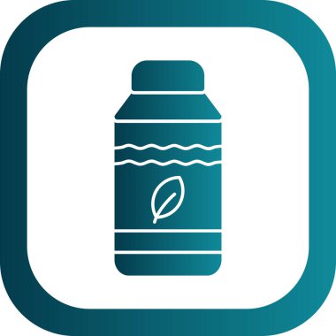 Su şişesi simgesi, vektör illüstrasyonu basit tasarım