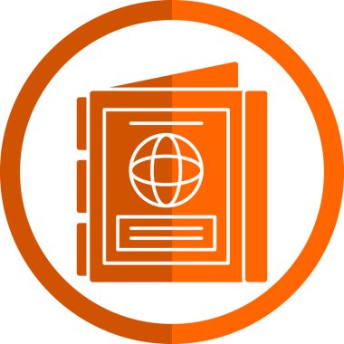 Düz pasaport simge vektör çizim